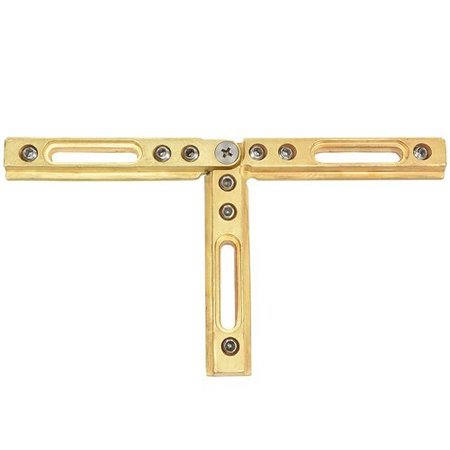 CR LAURENCE Brass Adjustable 'T' Bracket for the Deluxe Header Kit BHC373T